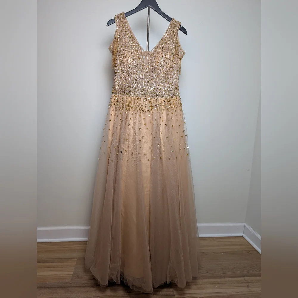 Sequin Embellished Evening Gown - Picture 10 of 13